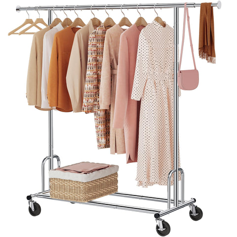 Tajsoon heavy-duty rack with extendable rod for versatile storage