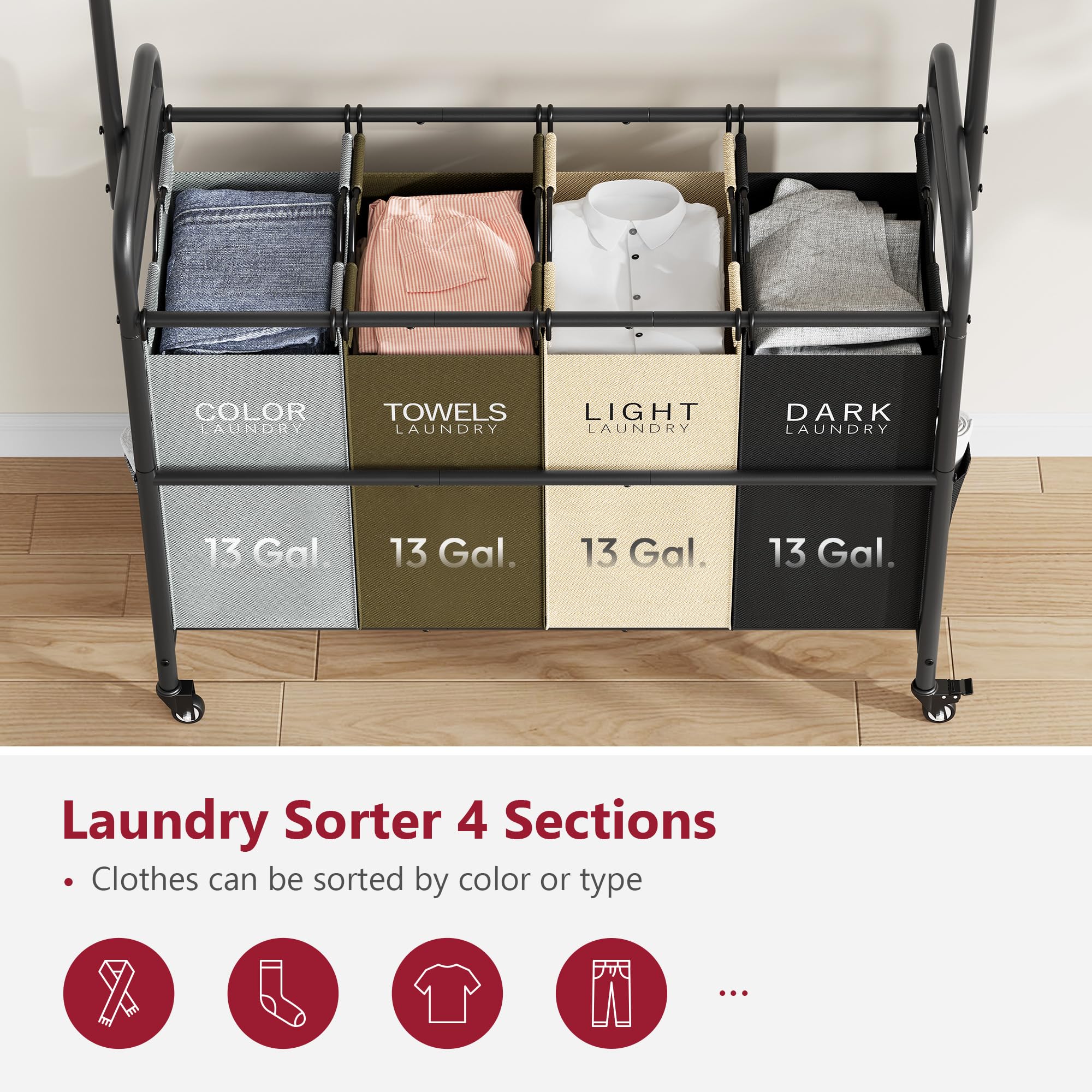 Durable Tajsoon cart frame with rust-resistant finish.