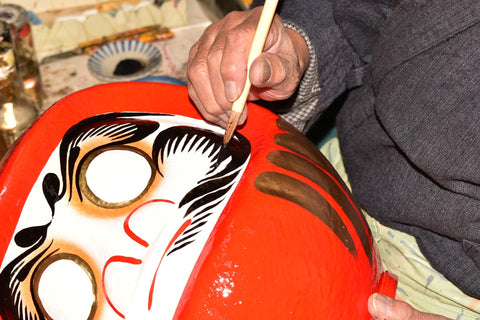 Gift-ready Takasaki Daruma ready for gifting and display