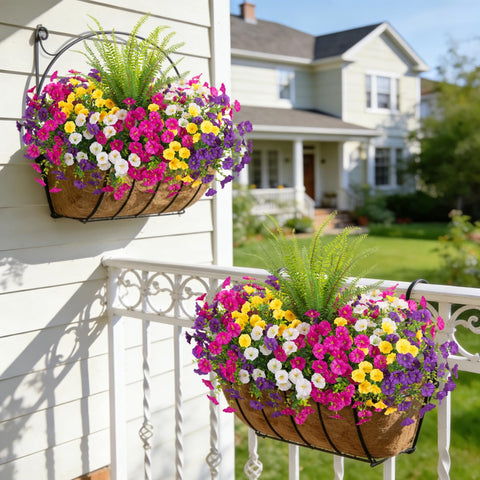 TakeArt UV-resistant outdoor flowers maintain brightness in sunlit areas.