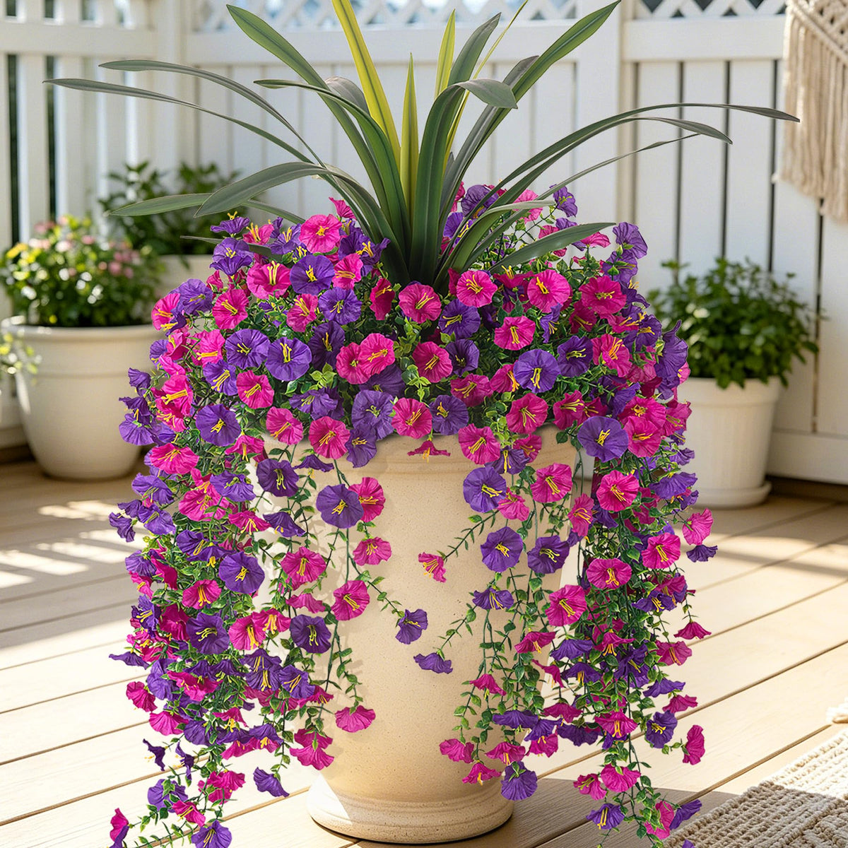 TakeArt morning glory bundle closeup highlights silk petals for elegant indoor display.