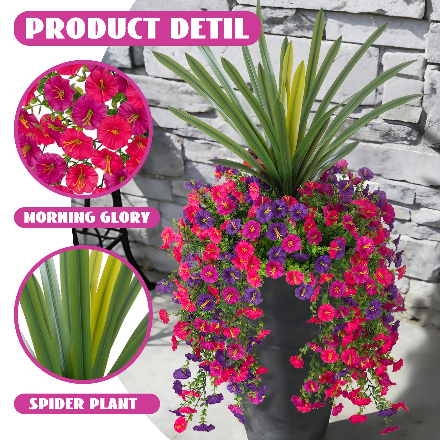 TakeArt morning glory flowers 142-piece set brings full color to any arrangement