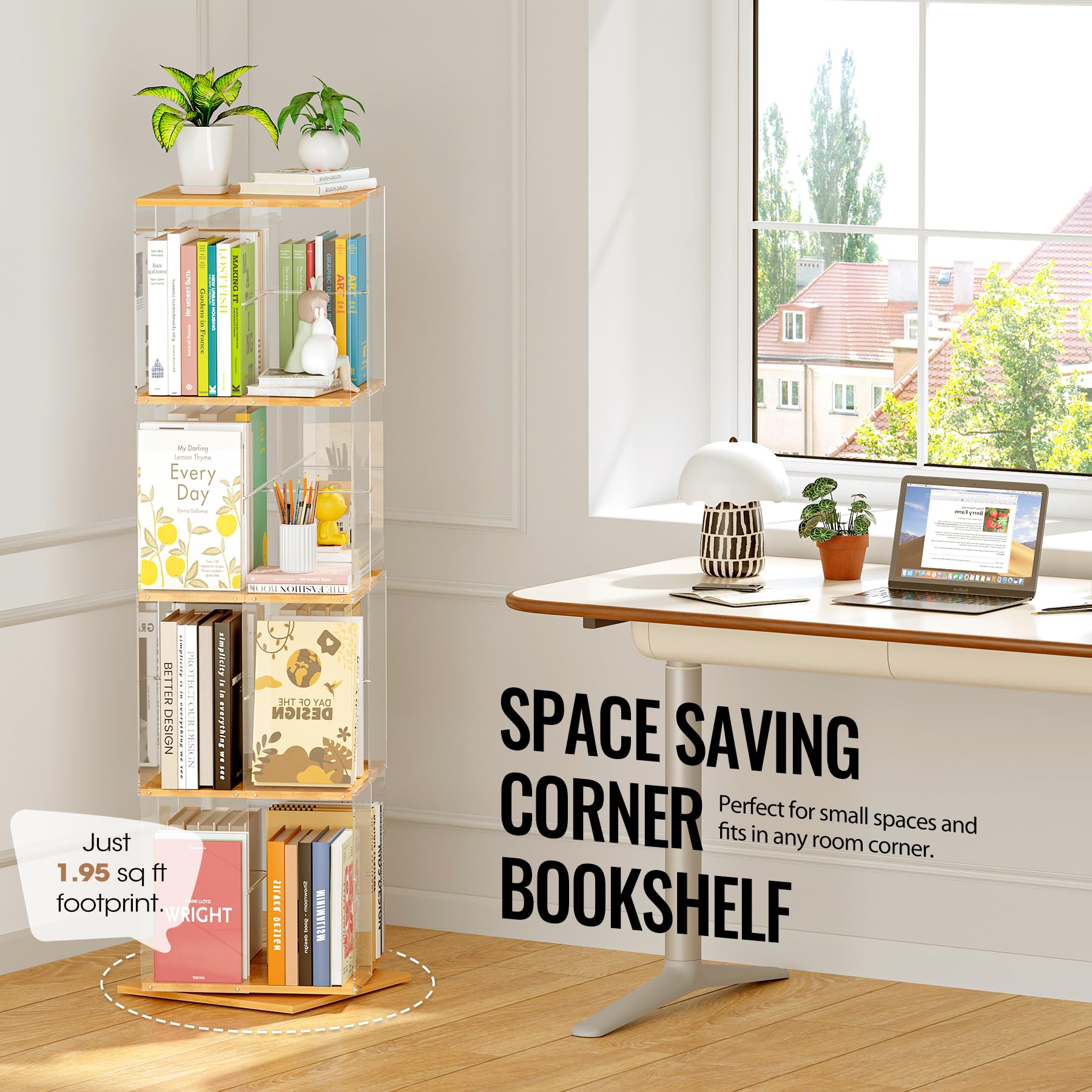 TAKEKIT space-saving corner shelf fits small rooms without crowding