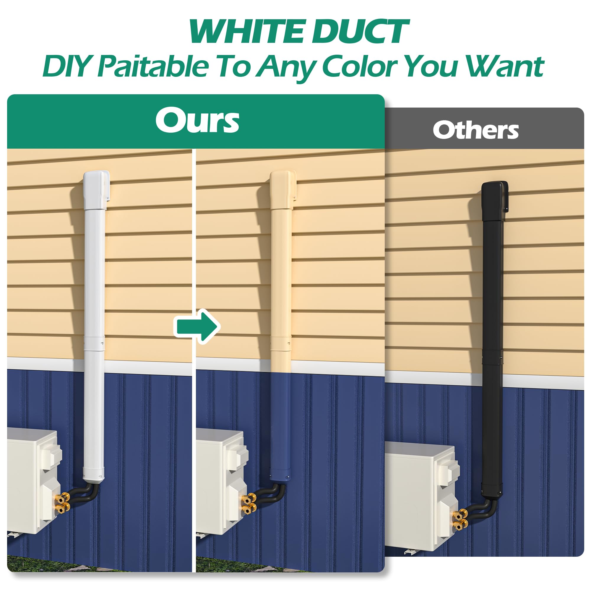 TAKTOPEAK paintable exterior finish blends with walls for a seamless look.