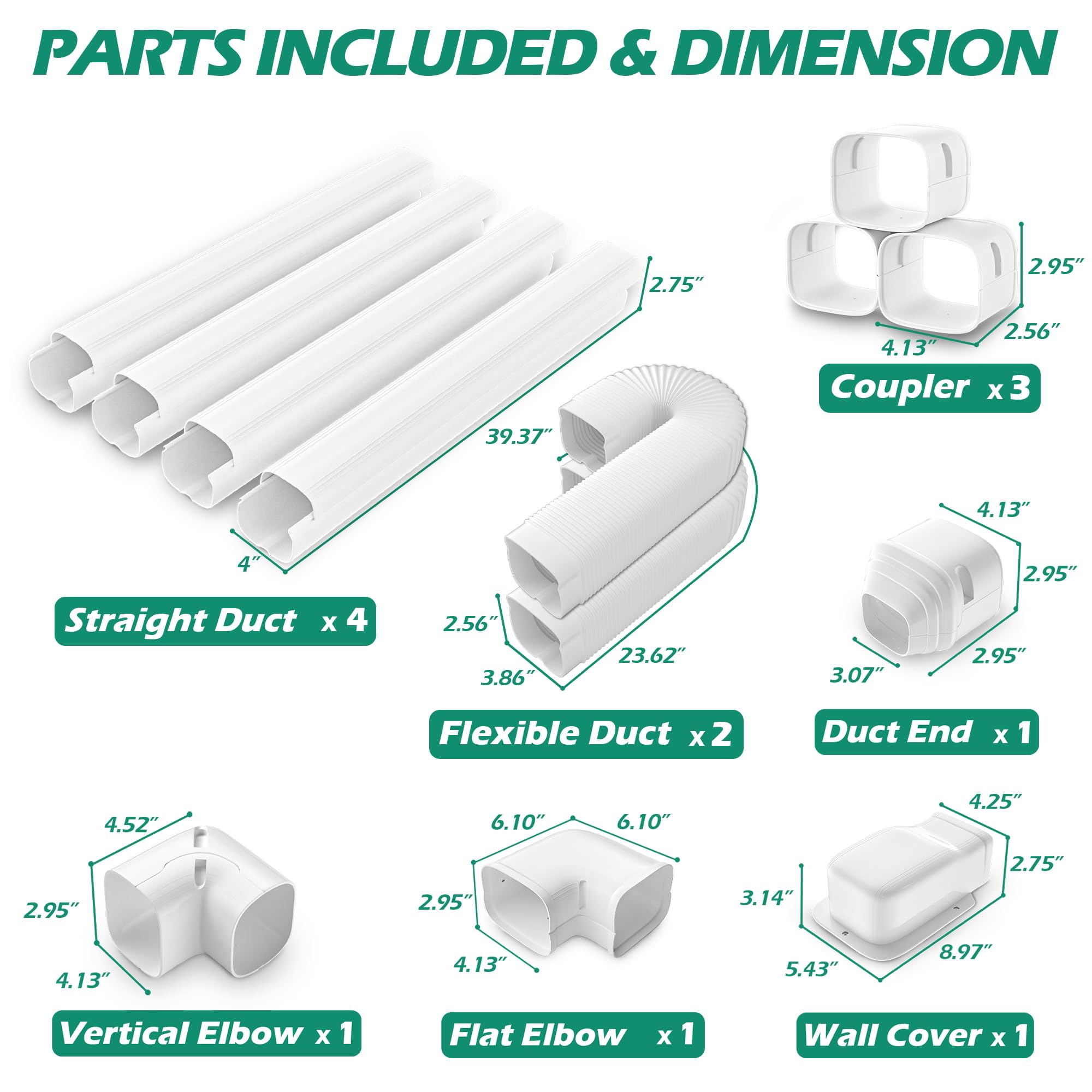 TAKTOPEAK line set cover provides a neat exterior and low maintenance appearance.