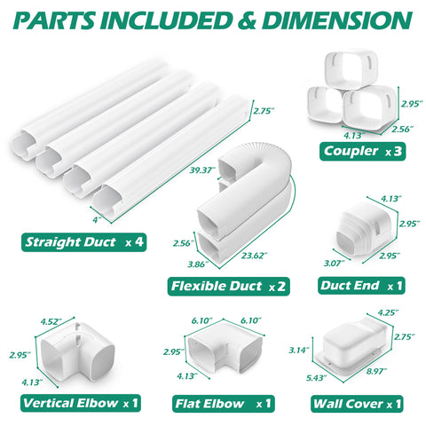 TAKTOPEAK line set cover provides a neat exterior and low maintenance appearance.