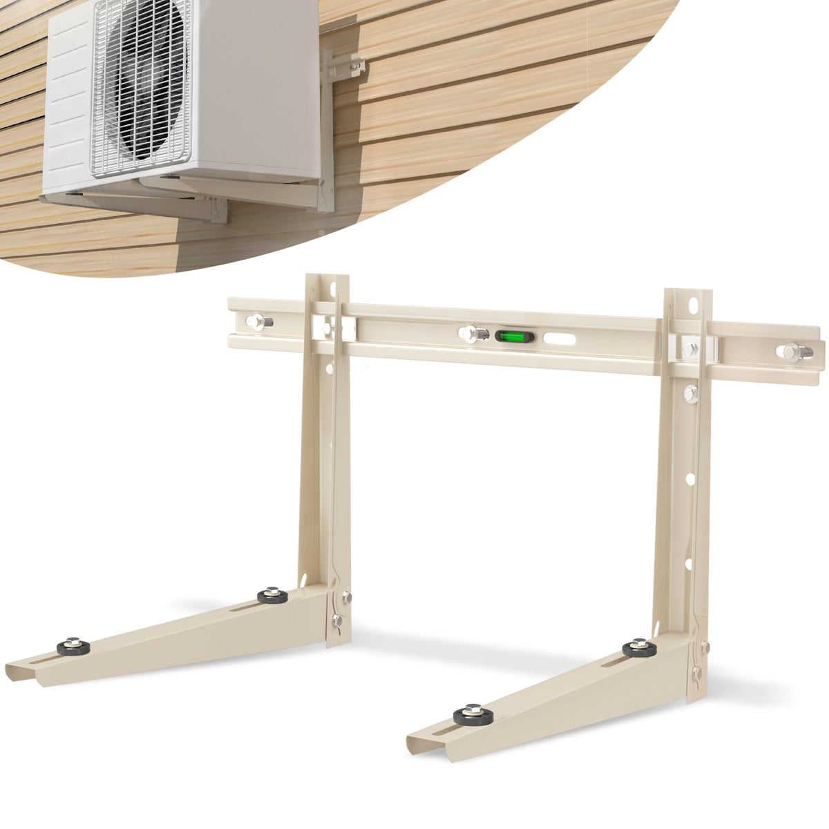 Taktopeak mini-split wall mount bracket supports 7000–12000 BTU units with sturdy steel.