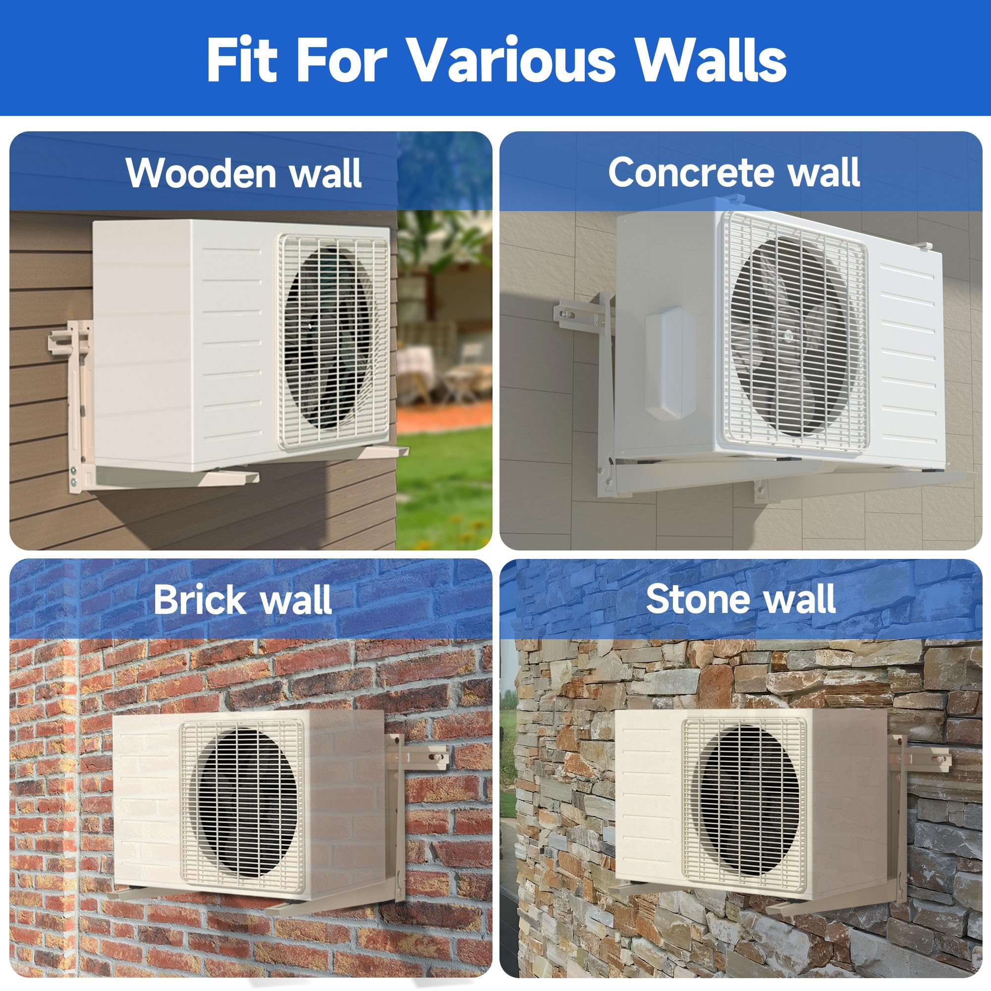 Taktopeak wall mount bracket for 9000–36000 BTU units provides heavy-duty support up to 550 lbs.