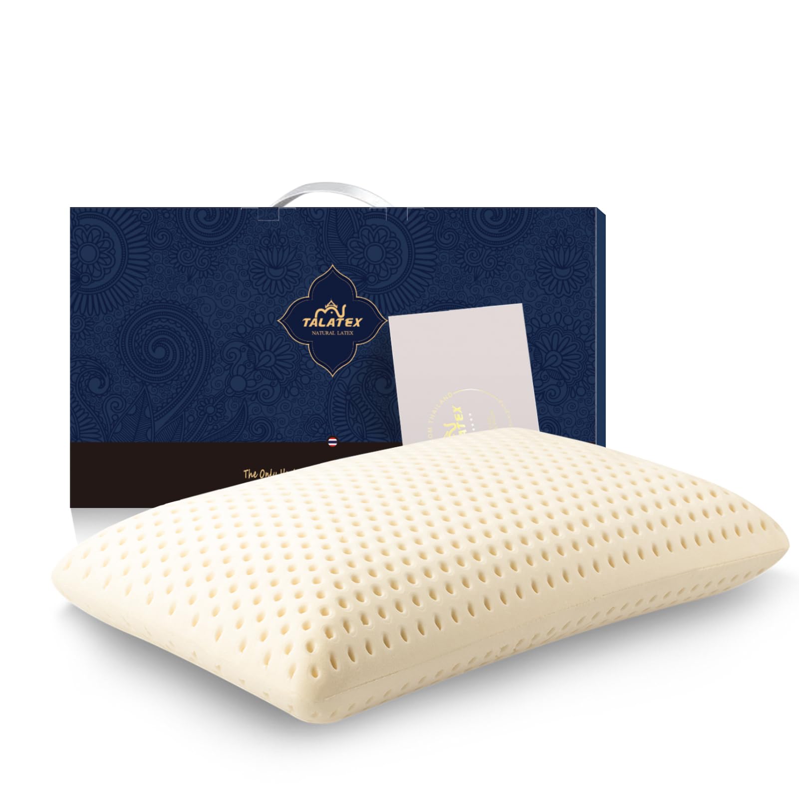 TalatexHome Talalay pillow outer view shows durable natural latex construction.