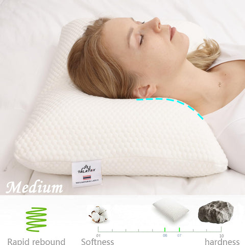TalatexHome Talalay pillow for side sleepers with customizable firmness.