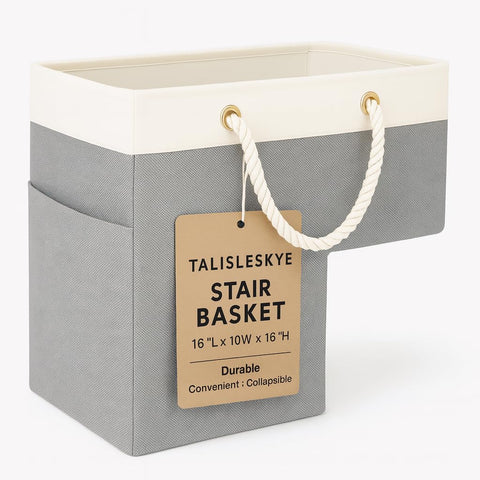 talisleskye stair basket durable cotton linen material for daily use