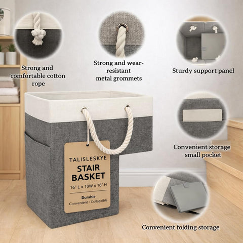 Talisleskye stair basket in stairs use for easy item transport between floors