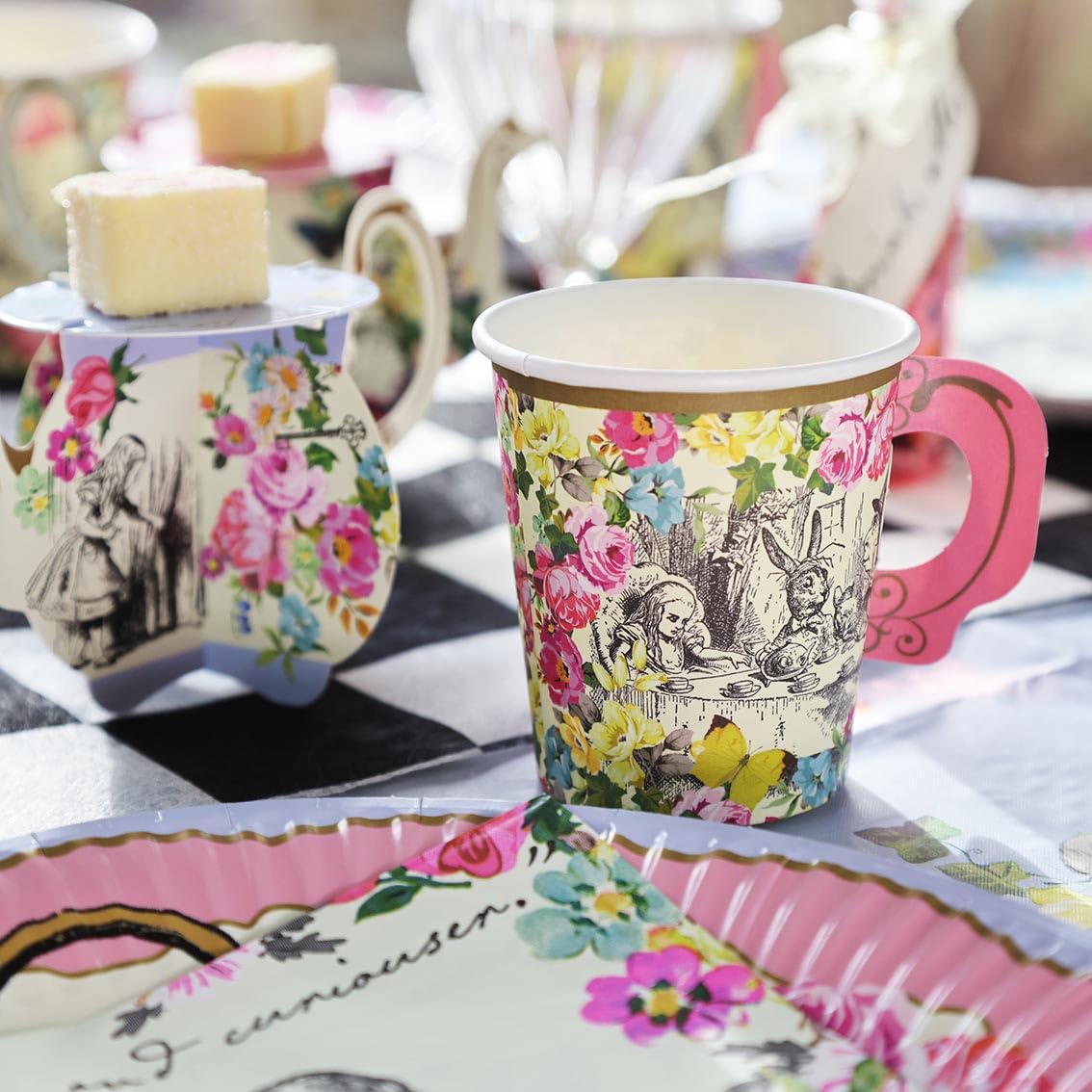 Talking Tables Alice napkins add coordinated charm and quick cleanup after celebrations