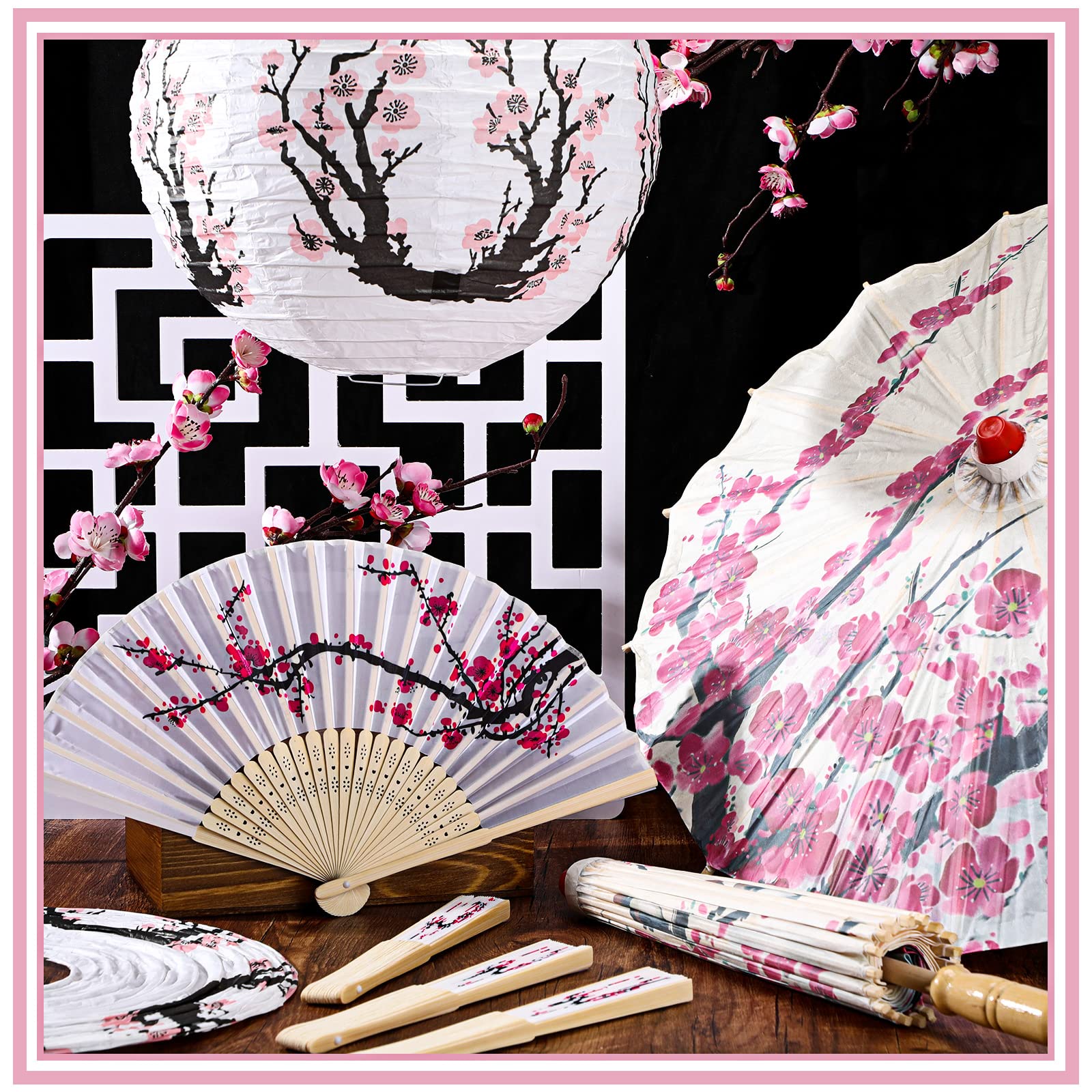 Tallew handheld silk folding fans bundled for elegant cooling