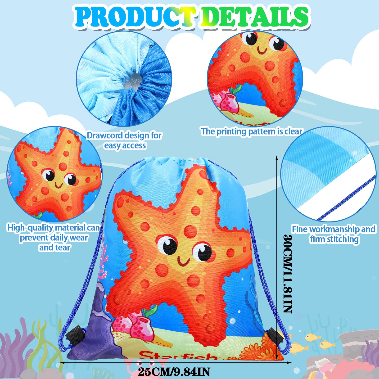 Talltalk ocean animal design gift bags for candy serving at parties