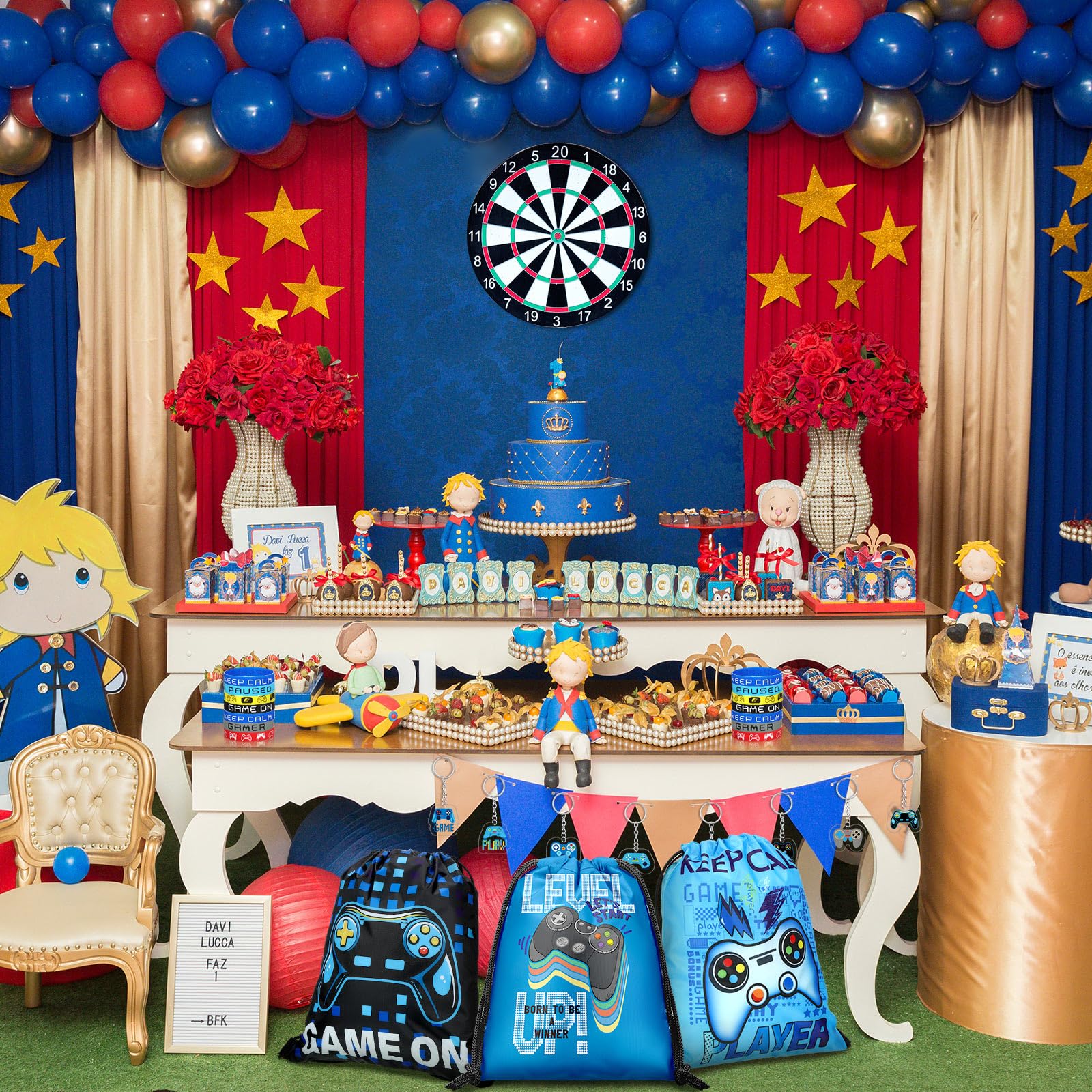 Talltalk candy bag with game theme, perfect for snack stations