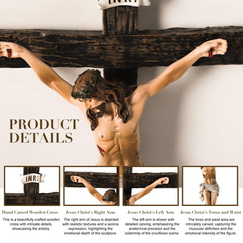 TALPGOD crucifix wall cross 10-inch fade-resistant finish stays vibrant in any room