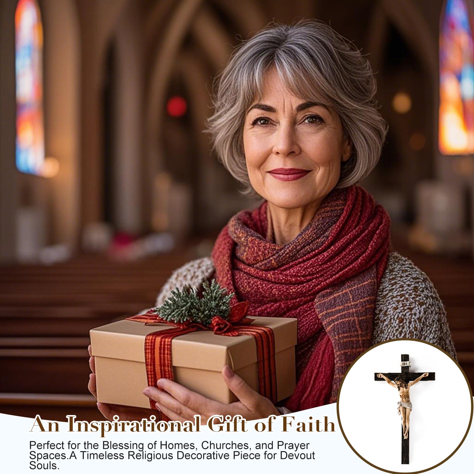 TALPGOD crucifix wall cross 10-inch packaged ready as a thoughtful gift