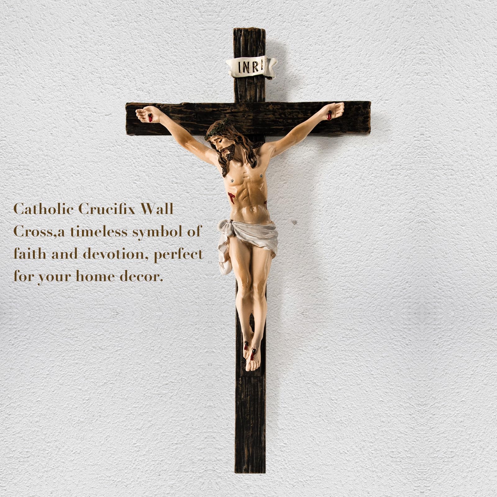 TALPGOD crucifix wall cross 10-inch ideal for living room or office display