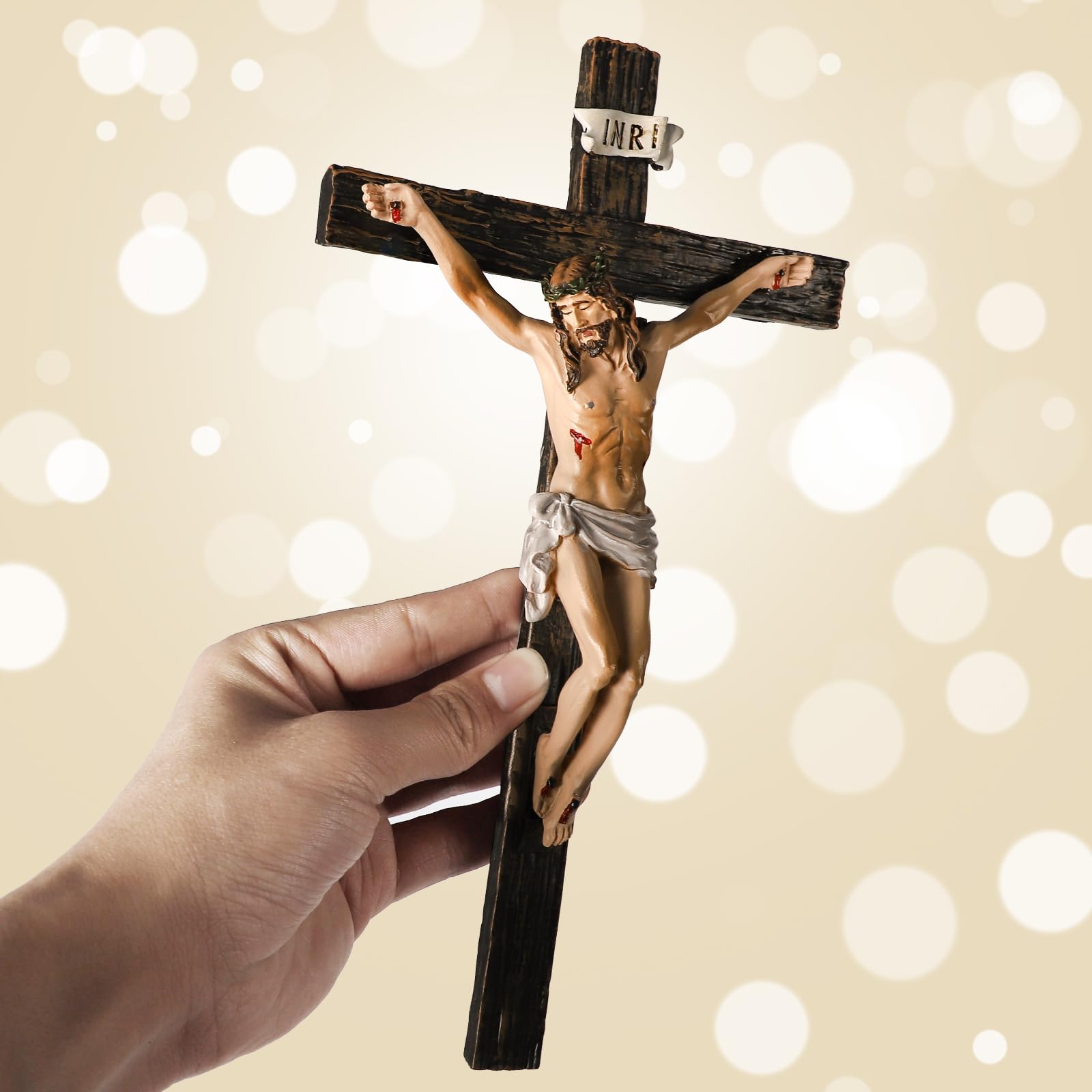 TALPGOD crucifix wall cross 10-inch perfect for private altar or meditation nook