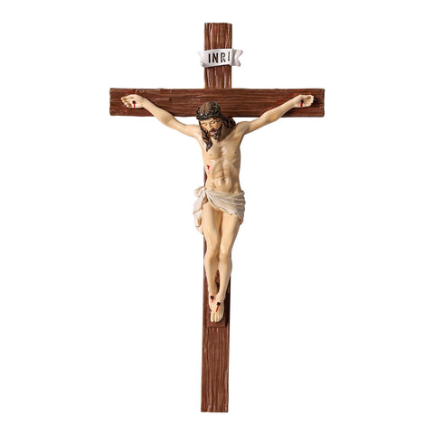 TALPGOD crucifix wall cross 10-inch on display adds timeless decor to any room.
