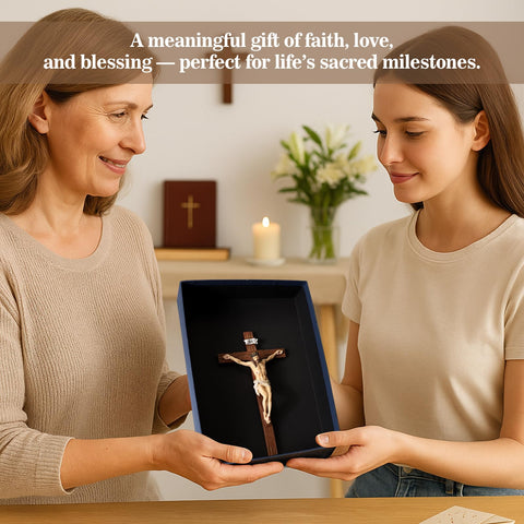 Suitable TALPGOD cross for sacred spaces, study corners, and entryways as a focal point.