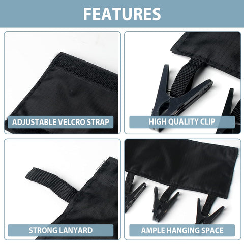 TamBee portable hanger clips drying towels while traveling