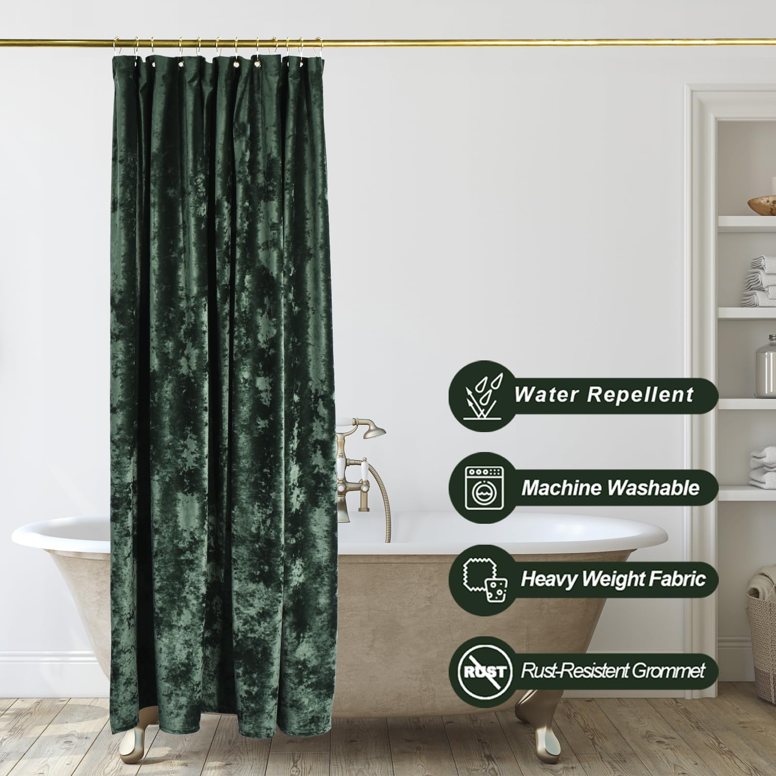 TAMGHO heavy velvet fabric provides substantial drape and luxury.