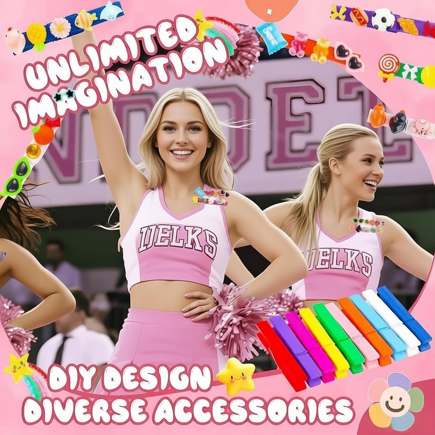 Tamkudoy Cheer Pins letter beads for custom phrases and team mottoes
