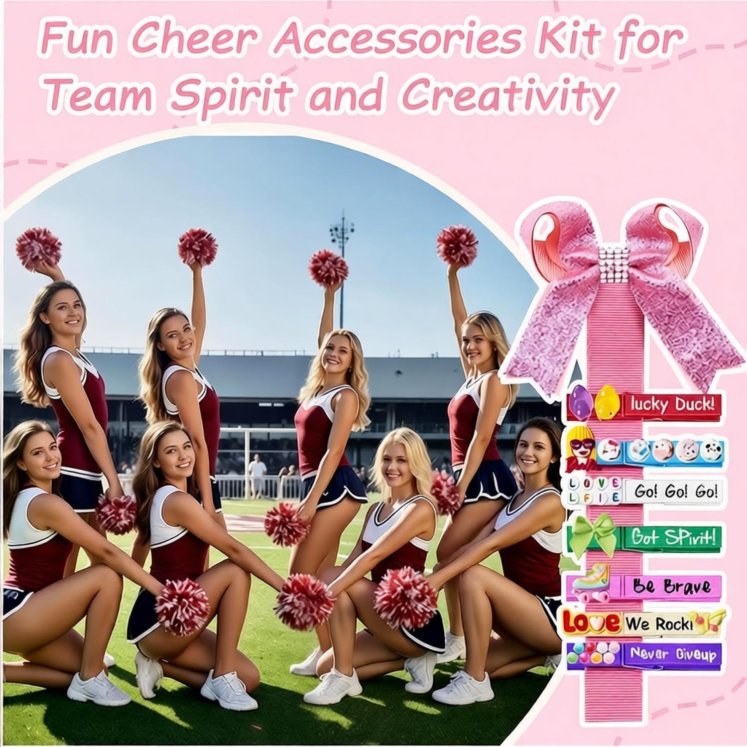 Tamkudoy Cheer Pins mini resin charms for customizable clip decorations