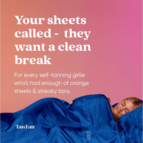 Tan Fan Sleep Sac with foot openings designed for comfortable airflow overnight.