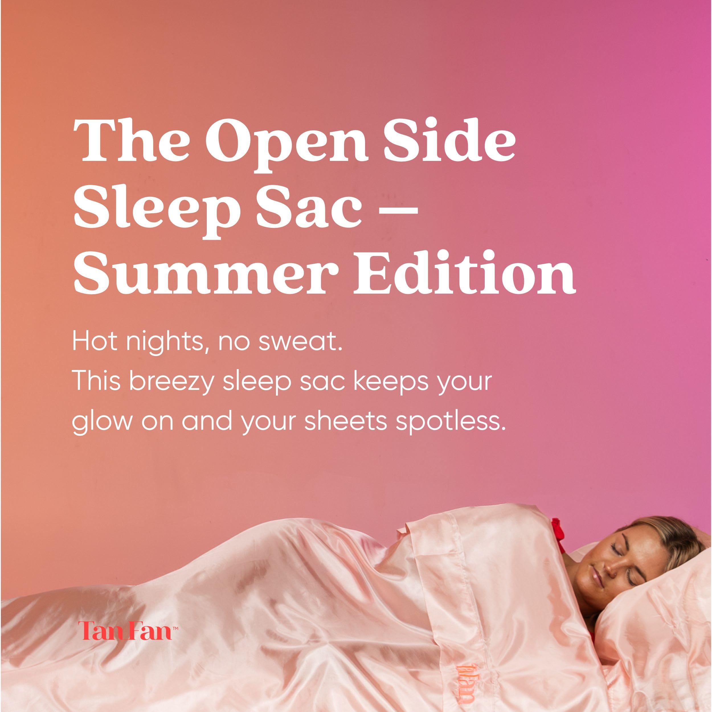 Tan Fan sleep sack prevents self-tanner transfer on sheets