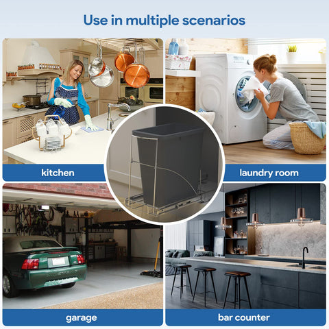 Tanamu 16.5-inch height fits many under-sink spaces with adjustable design.