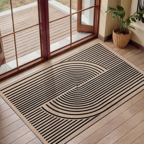 Tangsoo Rainbow Easy Jute Rug with non-slip backing keeps floors secure.