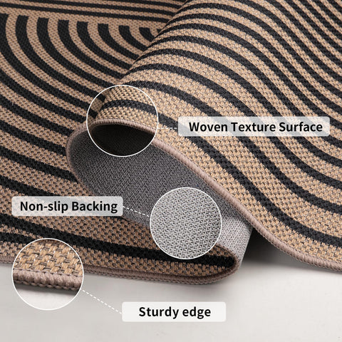 Tangsoo Rainbow Easy Jute Rug is washable for easy cleaning.