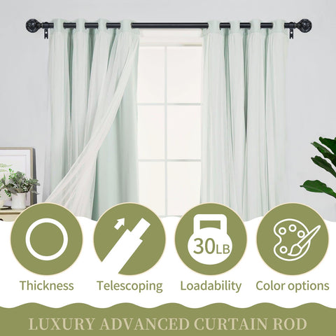 TANGWIN adjustable length rod makes fitting easy for different windows.