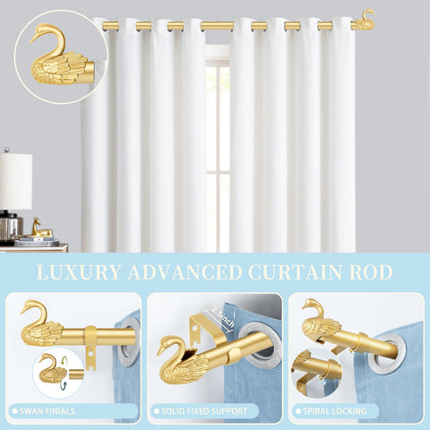 TANGWIN gold curtain rod brackets and hardware ensure sturdy installation