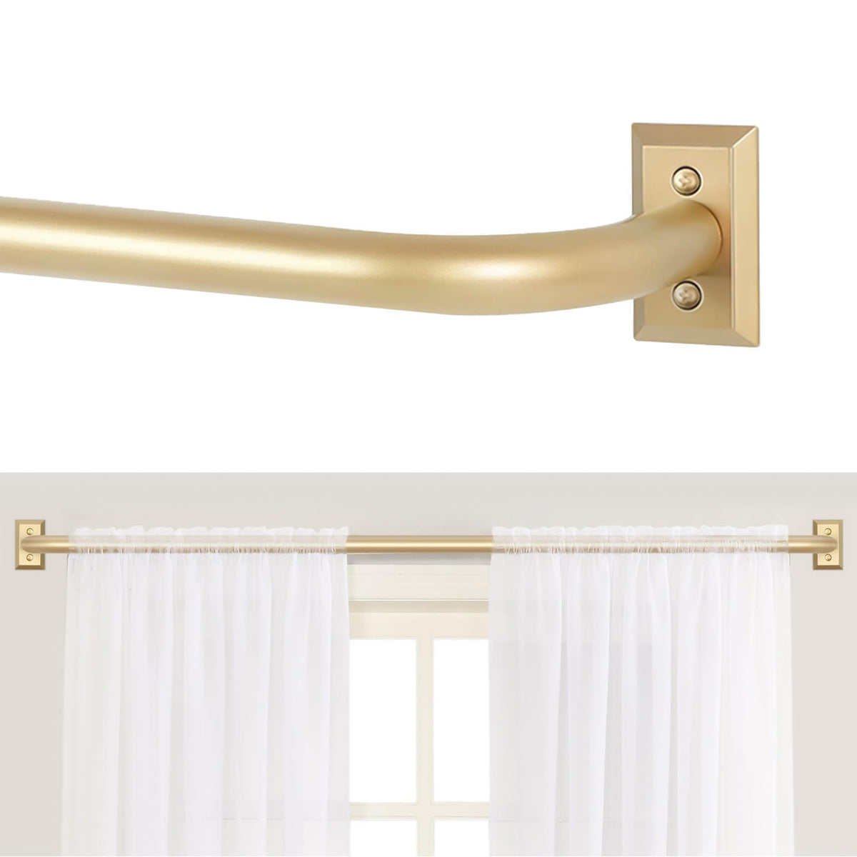 TANGWIN gold wrap-around rod assembly shows modular pieces for simple installation