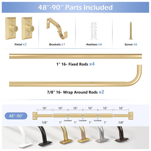 TANGWIN gold wrap-around rod modern design complements contemporary interiors
