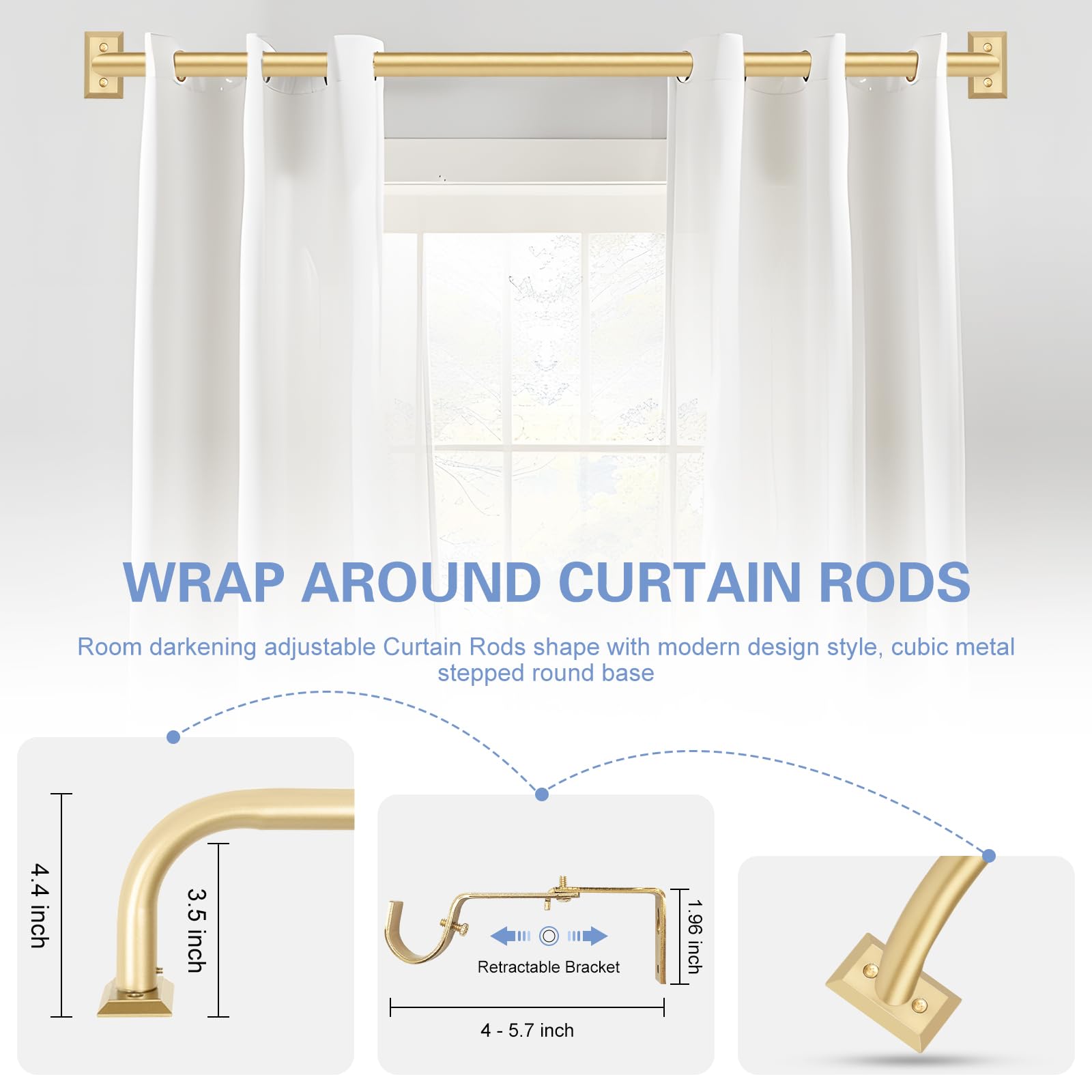 TANGWIN heavy-duty iron rod details emphasize sturdy construction and long-lasting finish