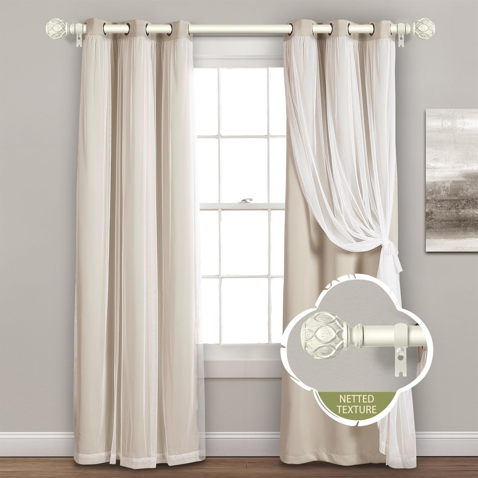 TANGWIN vintage coastal finish complements rustic and boho decor themes.