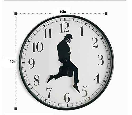 Tankrin Ministry of Silly Walks Clock clear glass aids viewing