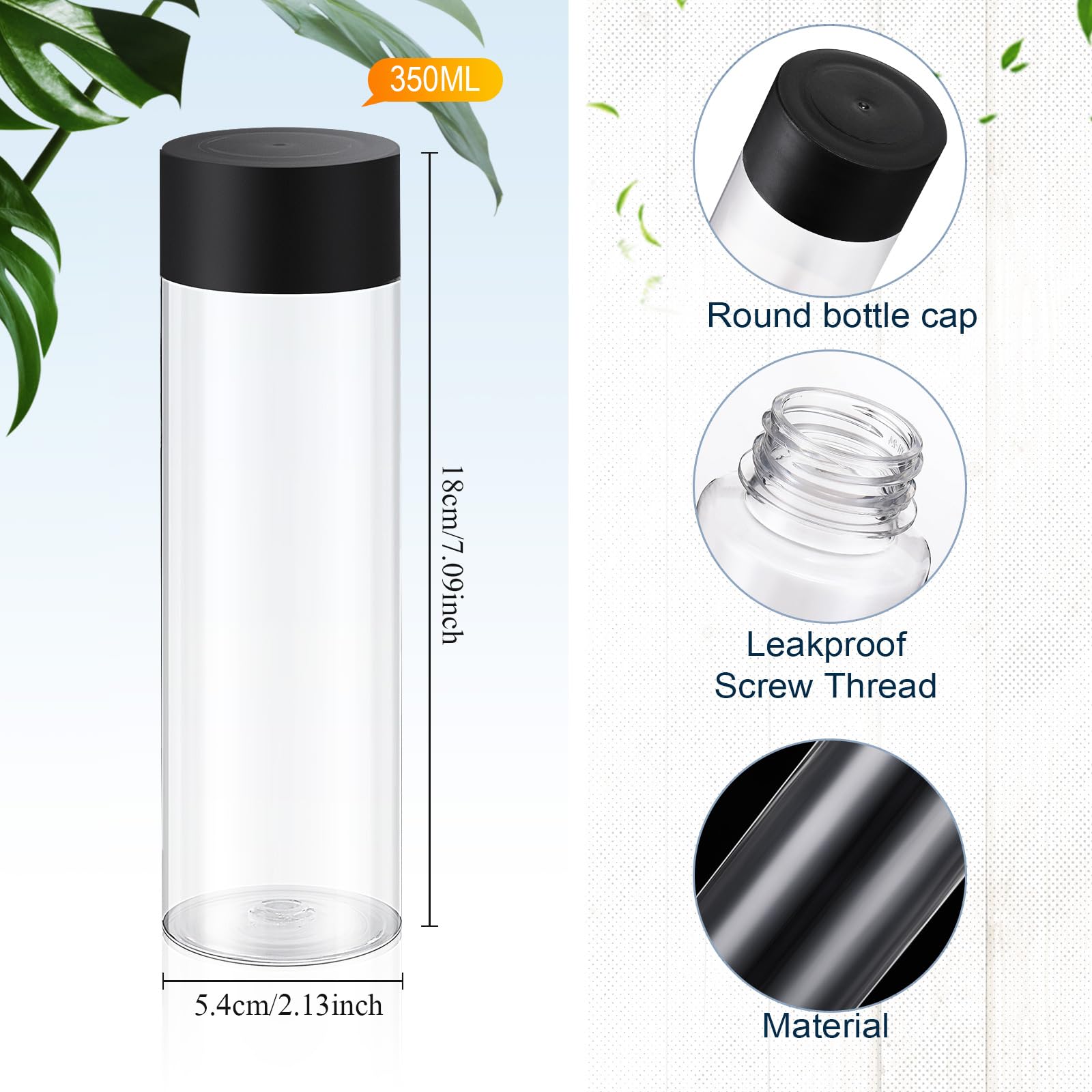 Tanlade 12oz leakproof cap bottle for on-the-go drinks.