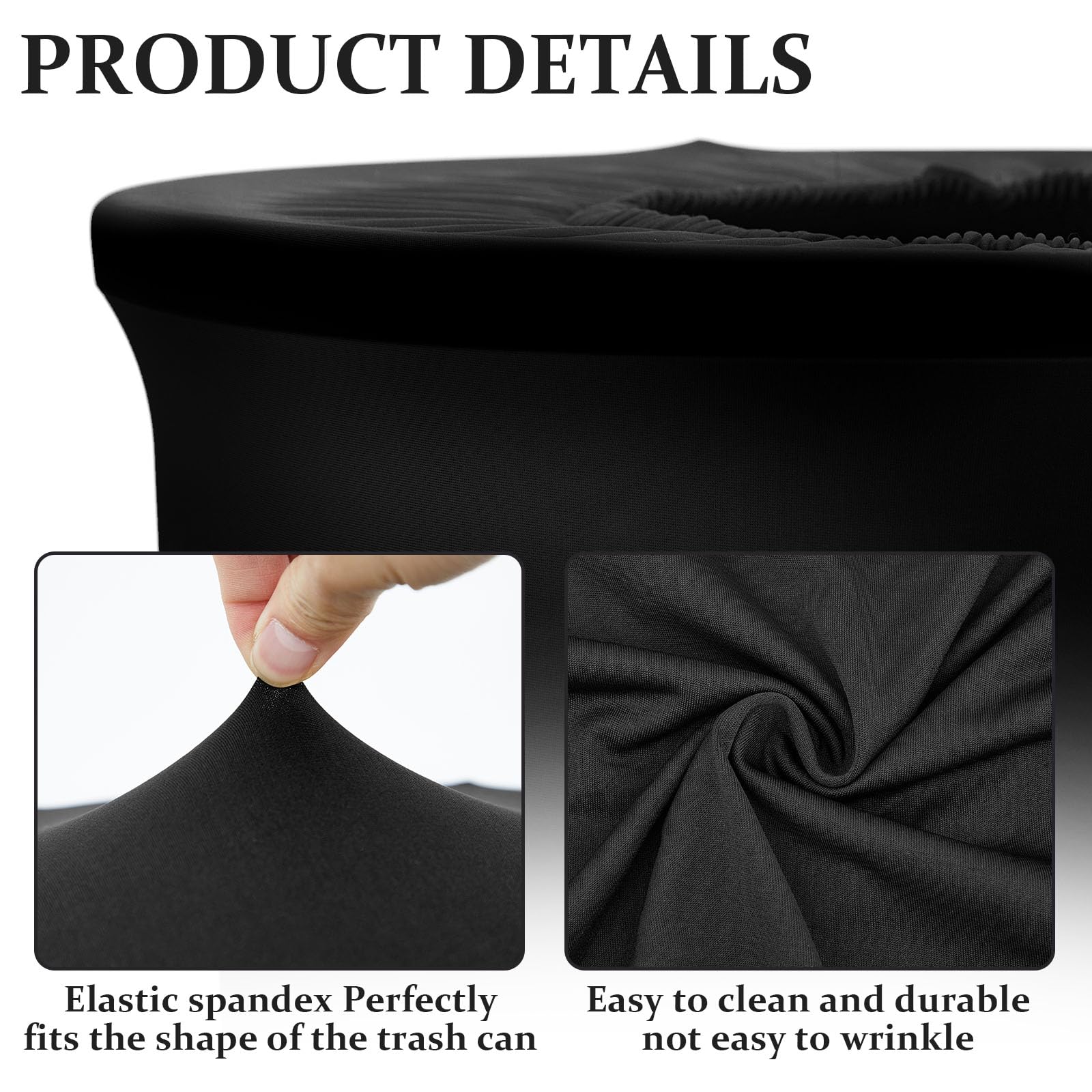 Tanlade outdoor/indoor black trash cover suitable for garden cans.