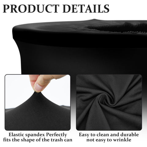 Tanlade outdoor/indoor black trash cover suitable for garden cans.