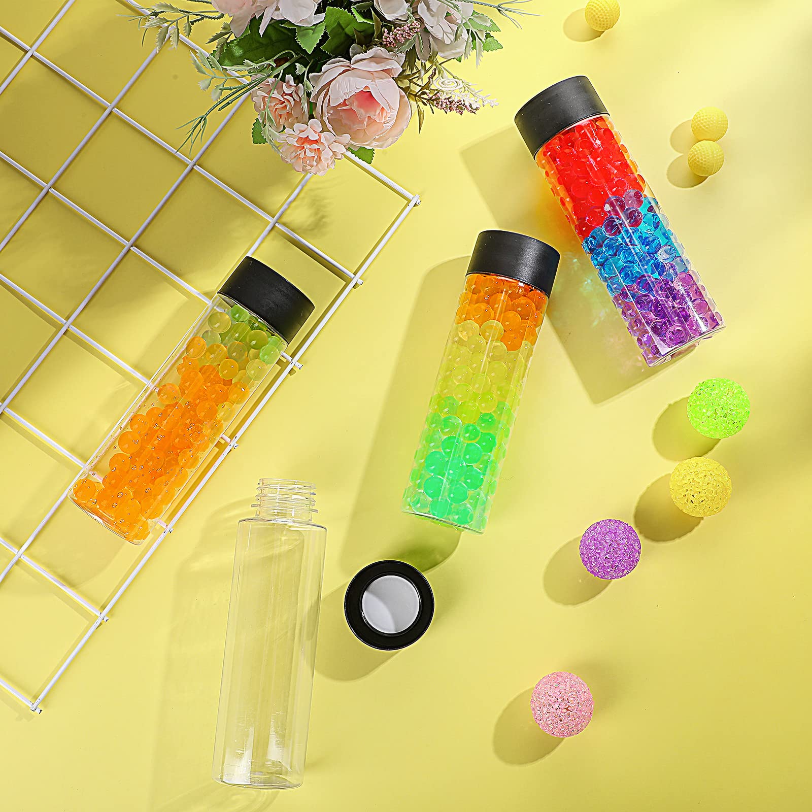 Tanlade transparent PET bottles ideal for juice storage.
