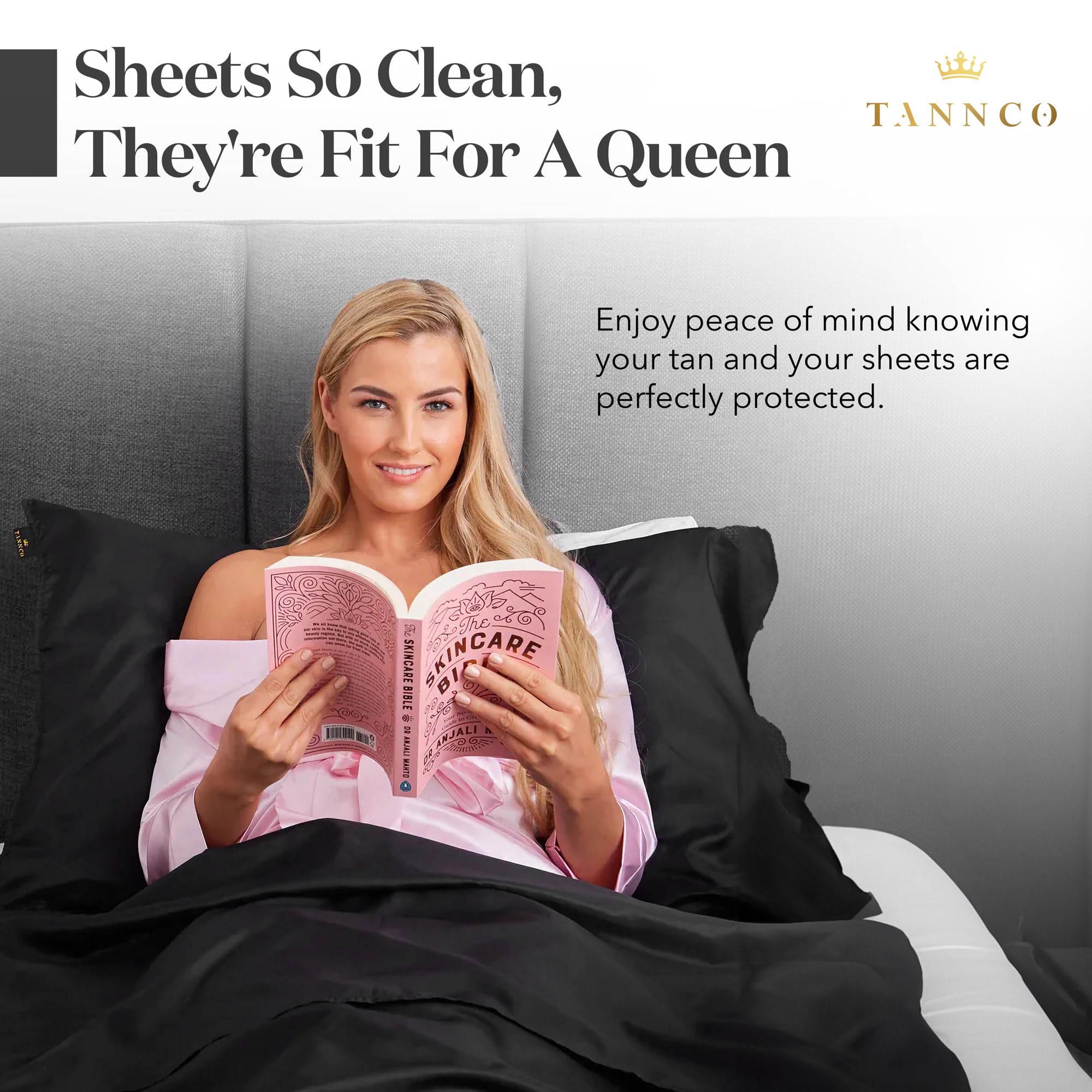 One-size-fits-all TANNCO sleep sack setup demonstrating universal bed fit