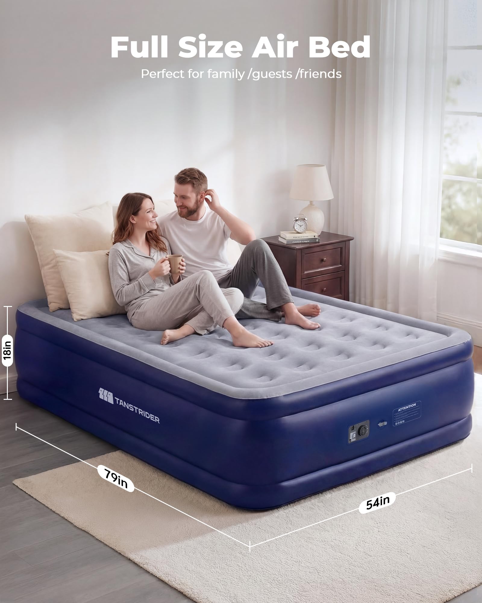 Tanstrider 18-inch raised air bed provides elevated sleeping surface