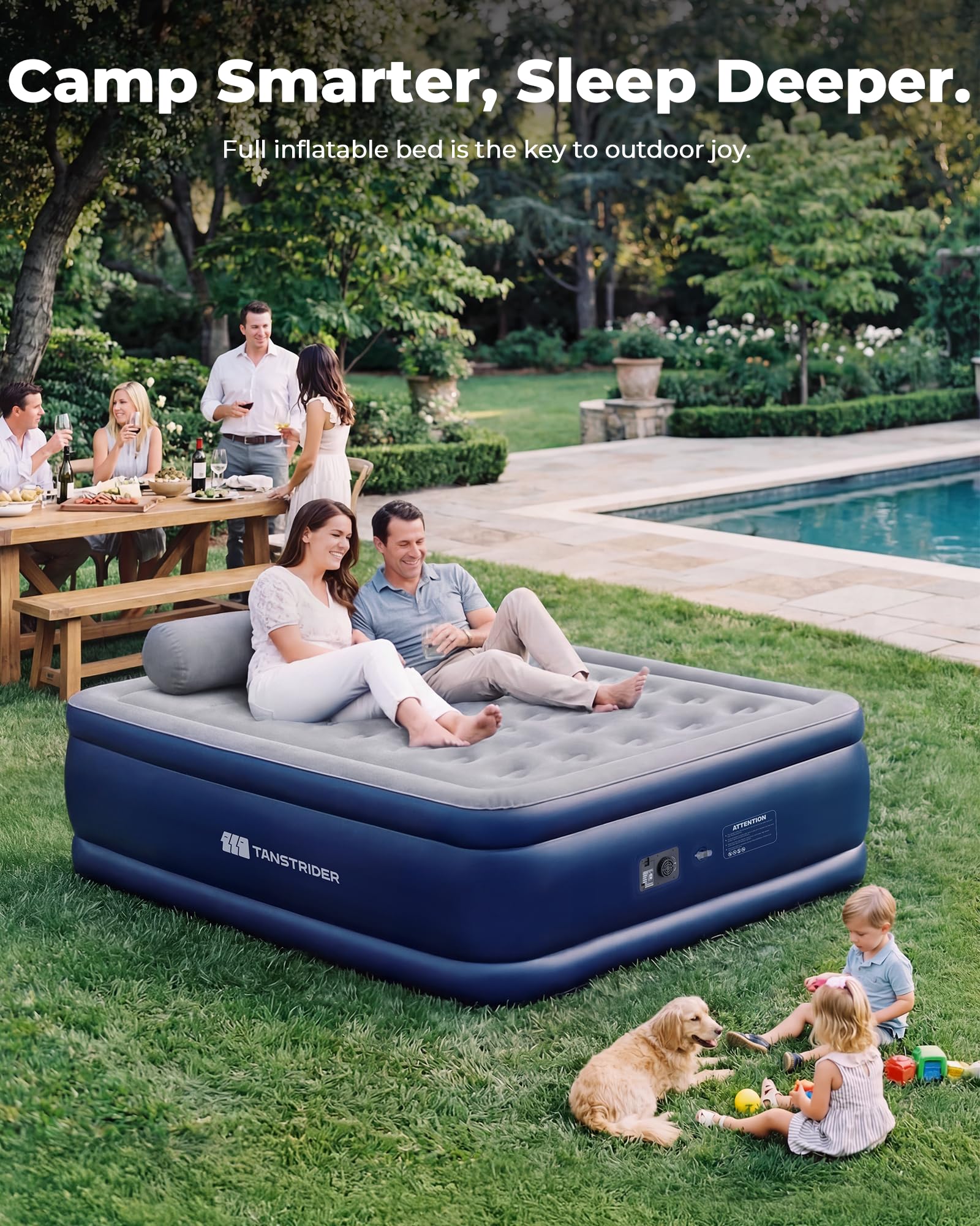 Tanstrider 600 lb maximum capacity supports multiple sleepers comfortably