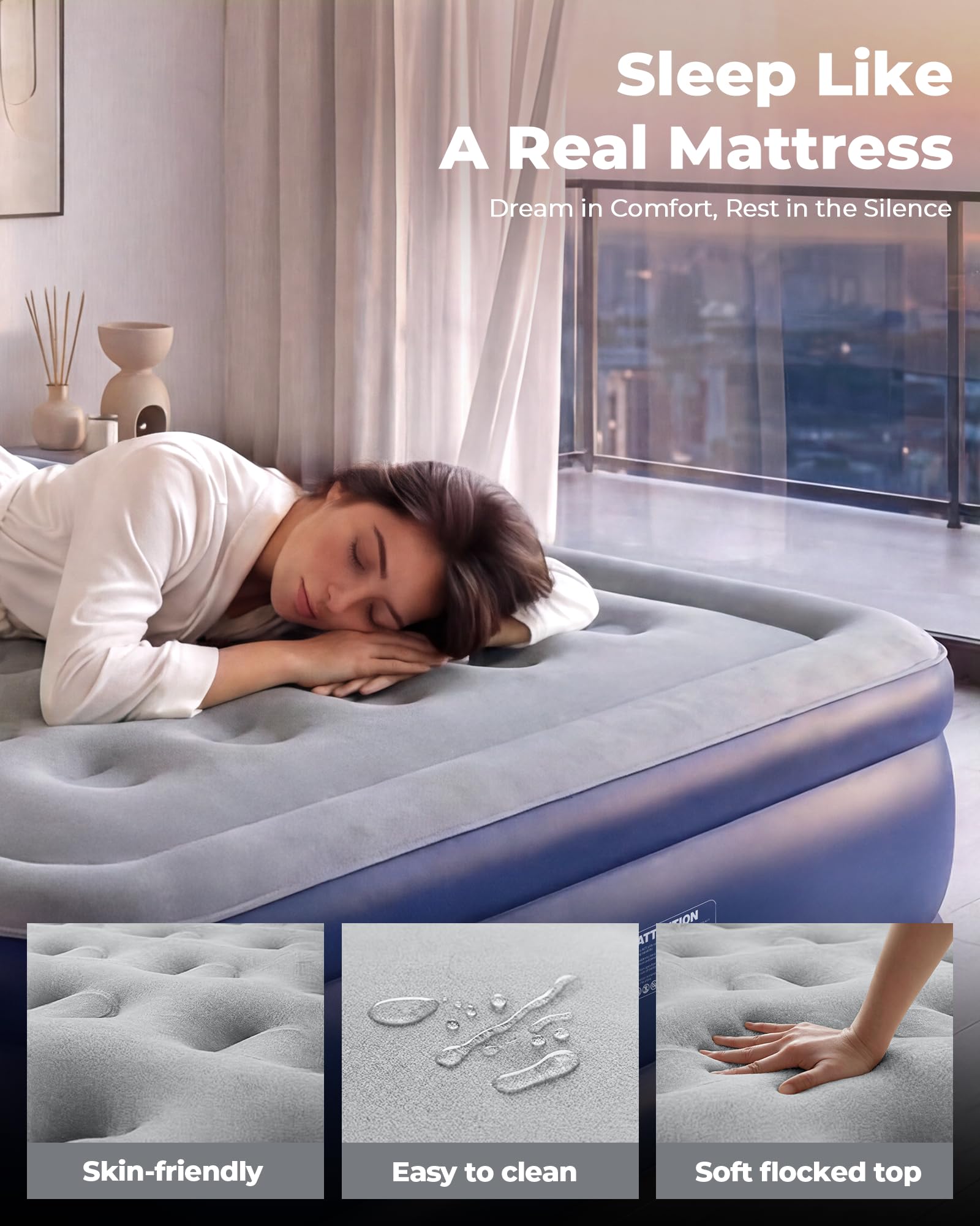 TANSTRIDER air mattress shows quick inflation for hosting guests